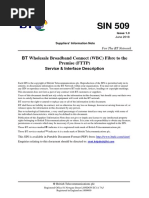 BT Wholesale Broadband Connect (WBC) Fibre To The Premise (FTTP)