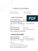 Power of Attorney: Name of The Principal