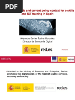 The Digital Agenda and Current Policy Context For E-Skills and ICT Training in Spain