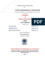 Well Logging Instruments & Operations: Industry Oriented Mini Project On