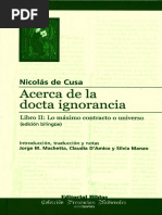 Nicolás de Cusa Docta Ignorancia Libro II