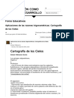 EducArt - Aplicaciones de Las Razones Trigonométricas - Cartografía de Los Cielos