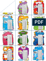 Tablas de Multiplicar para Recortar