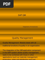 Sap QM: Prepared by M.Arunkumar