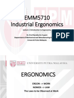 Lecture 1 Introduction of Ergonomics