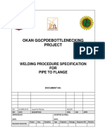 Okan Ggcpdebottlenecking Project: Welding Procedure Specification FOR Pipe To Flange