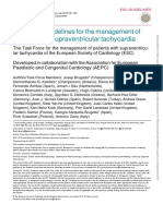 2019 ESC Guidelines For The Management of Patients With Supraventricular Tachycardia