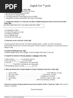 Test 7th Grade, English Factfile, Module1-2