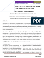 Design and Proposal of Solar Photovoltaic Power Plant For Medium Scale Industry