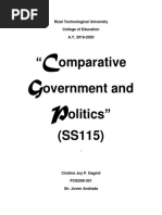 " Omparative Overnment and Olitics " (SS115) : Rizal Technological University College of Education A.Y. 2019-2020