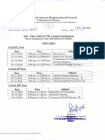 27 Council Exam Time Table