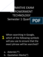 Summative Exam Empowerment Technology Semester 1 Quarter 1