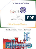 Design of Steam & Gas Turbines: A Table of Geometrical Details .