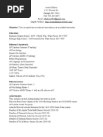 College Resume