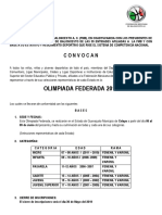 Convocatoria Olimpiada Federada