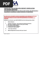 Checklist For Epic Report Verification Volunteer Services