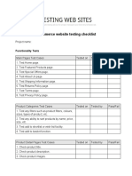 Ecommerce Website Testing Checklist PDF