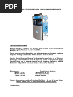 Maquina Vending Tipo Europeo para 150 y 300 Garrafones Diarios