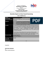 Narrative Report On School-Based Deworming: Department of Education