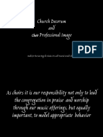 Church Decorum and Professional Image: Choir