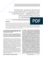 El Silencio Administrativo Negativo en La Jurisdicción Contencioso-Administrativo