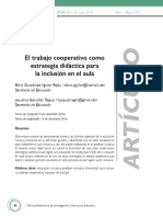 EL Trabajo Cooperativo Como Estrategia Didactica para La Inclusion en El Aula