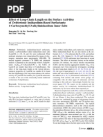 Effect of Long-Chain Length On The Surface Activities of Zwitterionic Imidazolium-Based Surfactants: 1-Carboxymethyl-3-Alkylimidazolium Inner Salts