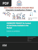 CHEMISTRY PROJECT On Content of Cold Drinks Available