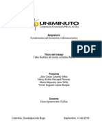 Taller Analisis de Costos Actividad 8