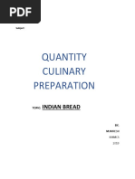 Quantity Culinary Preparation: Indian Bread