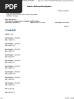 Crankshaft: Specifications