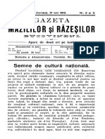 Gazeta Mazililor Şi Răzeşilor Bucovineni, An 3 (1913), Nr. 2-3 (21 Iun.)