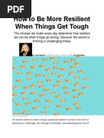 How To Be More Resilient