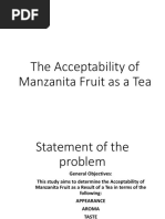 The Acceptability of Manzanita Fruit As A Tea