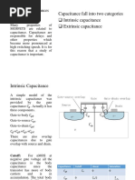 Capacitance Fall Into Two Categories Intrinsic Capacitance Extrinsic Capacitance