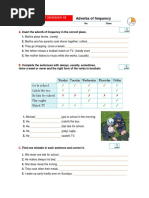 Adverbs of Frequency: Fast Worksheet Grammar 10