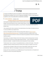 Academics Declare Support For Donald Trump