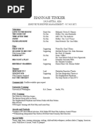 Hannah Tinker Acting Resume 2019