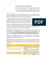 Día Mundial para La Prevención Del Suicidio