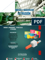 Unidad 2. MAQUINADO. Extrusión. Esquema y Análisis Del Proceso. PDF