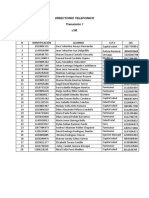 Directorio Telefonico Transición 1 J.M.: N Identificaciòn Alumno E.P.S CEL