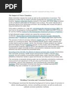 Corrosion MGMT in Water Pipes