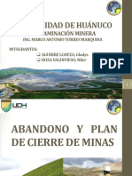 Abandono y Plan de Cierre de Minas