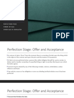 Law On Sales: Perfection Stage Forms of Sale When Sale Is Simulated