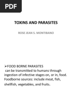 Toxins and Parasites: Rose Jean S. Montibano