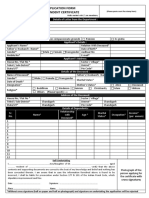 Application Form Dependent Certificate: Details of Letter From The Department