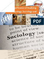 Anthropology Sociology and Political Science