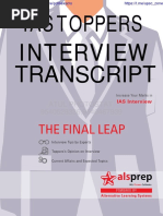 Upsc Interview Transcript