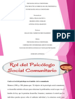 Rol Del Psicólogo Social Comunitario