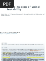 Neuroimaging of Spinal Instability-Journal Reading